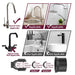 3-in-1 Kitchen Tap Organiser - Sponge & Brush Caddy with Drain Tray