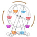 Metal Ferris Wheel Cupcake Stand — 8-Cup Display for Weddings & Parties
