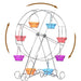 Metal Ferris Wheel Cupcake Stand — 8-Cup Display for Weddings & Parties