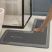 Minimalist Diatomaceous Earth Non-Slip L-Shaped Shower Door Mat