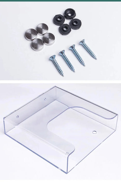 Clear Acrylic Wall-Mount Brochure Holder — Fits A4 & A5
