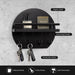 Wooden Wall-Mounted Key & Mail Holder with 8 Key Hooks and Shelf for Sunglasses & Dog Lead