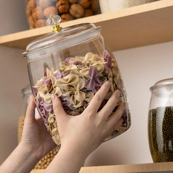 Multi‑functional Lidded Storage Jar — 2.2L to 18L Clear Acrylic