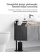 Foldable Floor-Standing Toilet Roll Holder with Reinforced Base, Standalone Dispenser