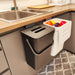 Kitchen Food Waste Bin — Small Countertop Compost Caddy with Lid, Wall-Mountable (3L & 5L)