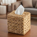 Woven Wooden Tissue Cube — Square Decorative Tissue Box Stand (1pc)