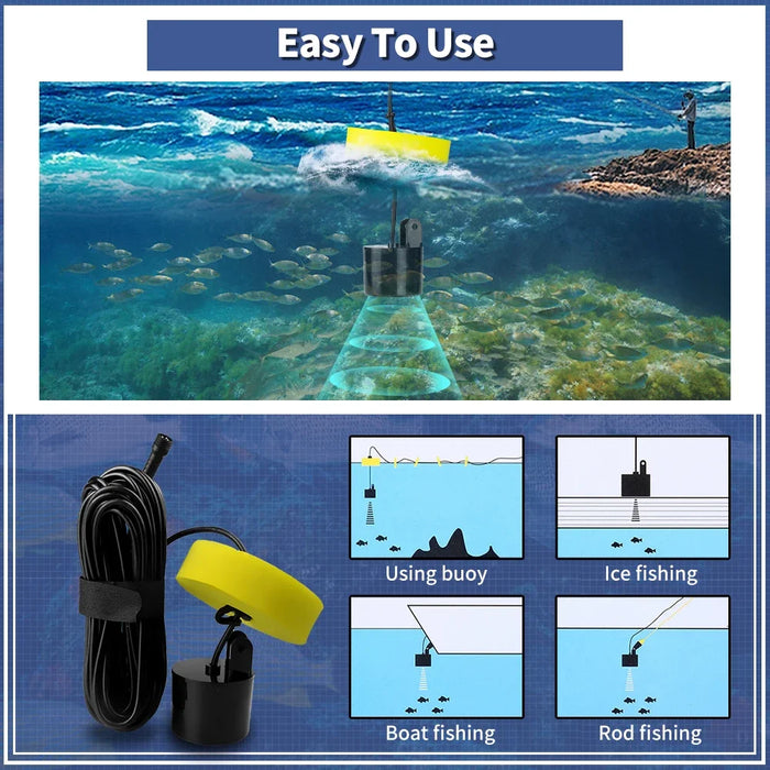 XF03 Portable Fish Finder — 45° Sonar Echo Sounder for Lake and Sea