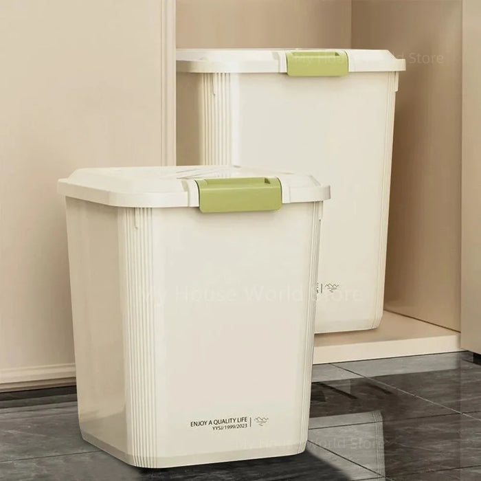 10kg Rice Storage Container – Sealed Grain Dispenser with Buckle & Measuring Cup