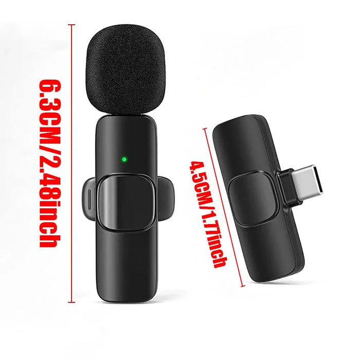 Wireless Lavalier Microphone for iPhone & iPad – Clip-on Mic for Vlogs, Interviews and Podcasts
