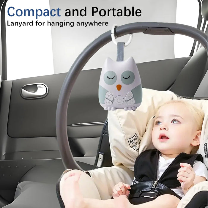 Portable Owl White Noise Machine – 30 Natural Sounds, Rechargeable Baby Sleep Aid