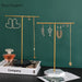 T-shaped Jewellery Display Stand — Wood & Metal, Gold and Black options
