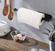 Adhesive Paper Towel & Toilet Roll Holder — ABS Plastic, 33cm, Black (Pack of 2)