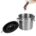 Stainless Steel Coffee Canister with Airtight Lid & CO2 Valve — 1.2L / 1.8L