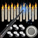 12-Pack Floating LED Taper Candles with Magic Wand Remote — Flameless Flicker Lights