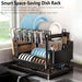 Stainless Steel Over-Sink Plate Organiser with Adjustable Drainboard WDJ-6