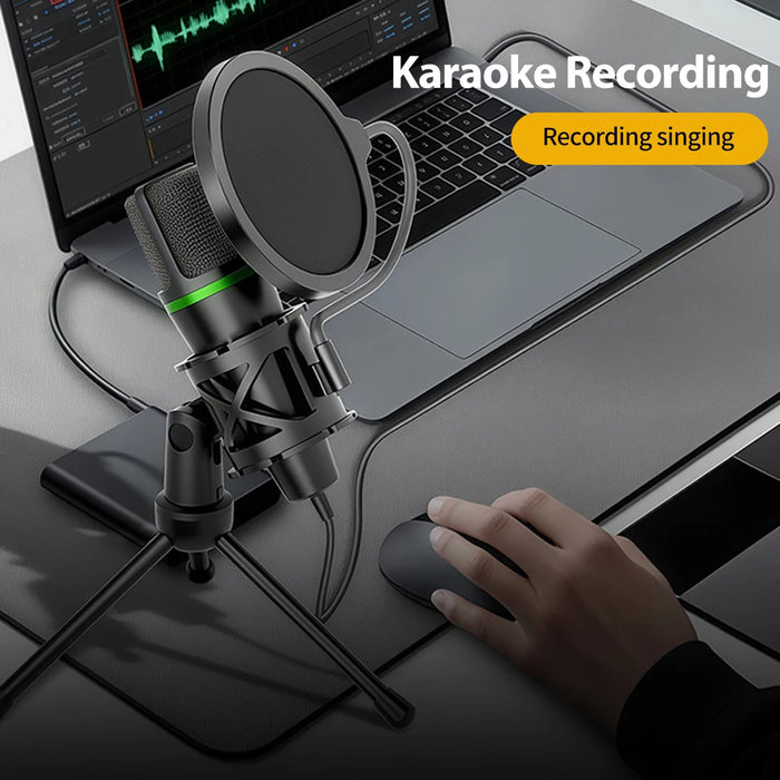 USB Condenser Microphone for PC & Laptop — Wired Streaming, Podcasting & Gaming (RGB option)