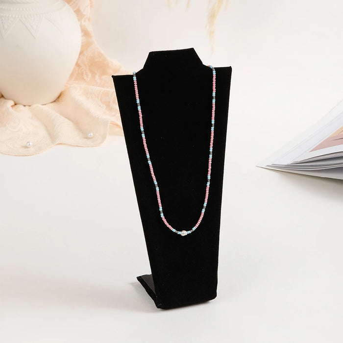 Velvet Necklace Display Bust – Pendant Organiser, Black