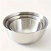 Set of 3 Stainless Steel Mixing Bowls with Measurement Marks — Thickened for Mixing & Kneading