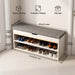 2-Tier Wooden Shoe Bench – Seat & Shoe Rack for Hallway, Entrance (White)