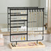 Metal Jewellery Organiser Stand with Wooden Tray — Multi‑Functional Storage
