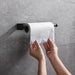No‑Punch Stainless Steel Paper Towel Holder — Adhesive Kitchen Roll & Wrap Rack