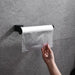 Adhesive Stainless Steel Paper Towel & Toilet Roll Holder — Black or Silver (S/M/L)