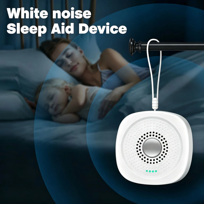 Portable White Noise Sound Machine — 8 Soothing Sounds, USB Rechargeable with Sleep Timer
