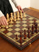 Retro 3-in-1 Wooden Chess Set — Foldable Chessboard with Checkers & Backgammon
