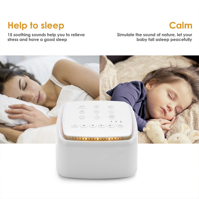 Type-C Rechargeable White Noise Machine — Timed Shutdown Sleep Sound for Baby, Adult & Travel