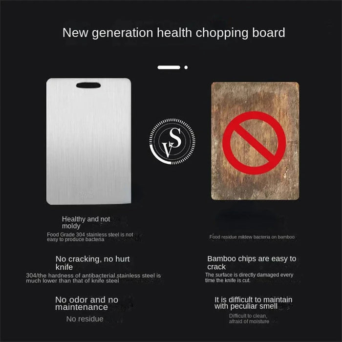 Stainless Steel Double-Sided Chopping & Dough Kneading Board