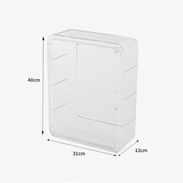 No‑Drill Wall‑Hanging Storage Rack — 3‑ or 4‑Tier PVC Organiser