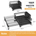 Extendable Over‑Sink Dish Drying Rack – Carbon Steel, Large Capacity