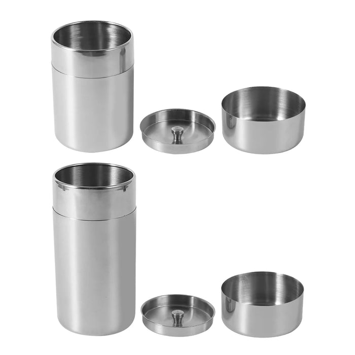Stainless Steel Tea & Coffee Canisters — 304 Kitchen Storage Tins (S & L)