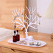 Reindeer Tree Jewellery Stand with Tray — PP Plastic Organiser (Black or White)