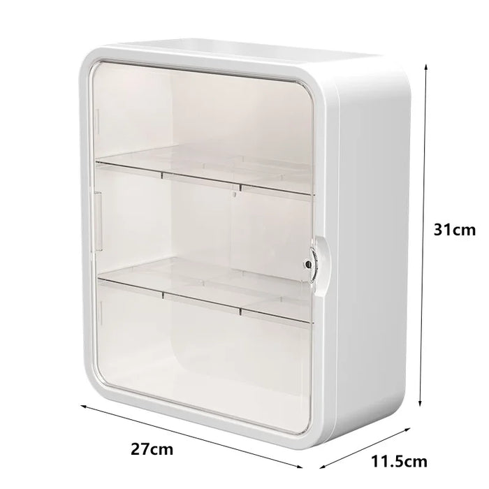 No‑Drill Wall‑Hanging Storage Rack — 3‑ or 4‑Tier PVC Organiser