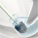 Long‑Handle Toilet Brush with Holder — Flexible Deep‑Clean, Portable (White or Black)
