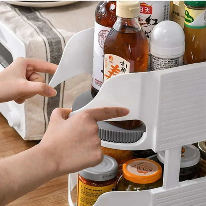 Rotating Fridge Organiser Bin – Soda Can & Bottle Holder, 360° Access