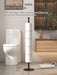 Foldable Floor-Standing Toilet Roll Holder with Reinforced Base, Standalone Dispenser