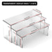 Acrylic U-Shape Display Stands — Set of 3/6/9 (Clear, White, Black, Red) — Cupcake, Dessert & Jewellery Risers
