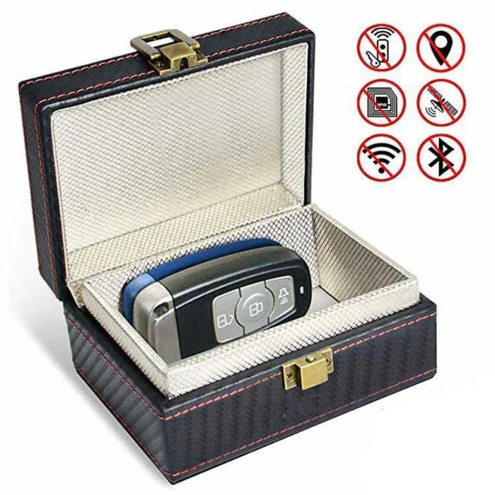 Faraday Signal-Blocking Key Fob Box — Anti-Theft Mobile & Key Protector