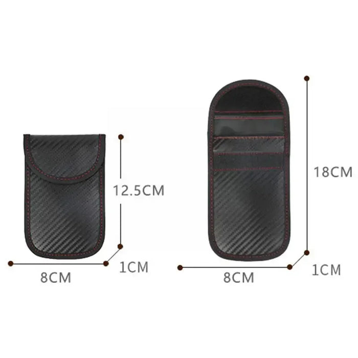 Car Key Signal Blocker Faraday Pouch – Dual-Pocket Key Fob Case