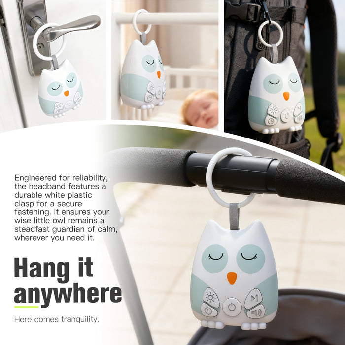 Owl Portable White Noise Machine for Baby — 30 Sounds, Cry Sensor, Night Light, Rechargeable