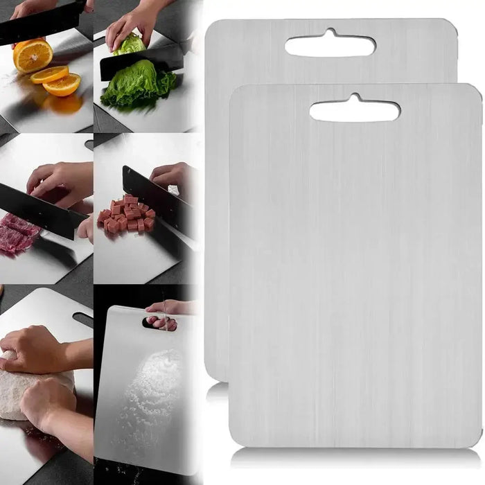 Titanium Cutting Stainless Board — Thickened Double-Sided Food-Grade Cutting Board