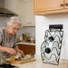 5-Tier Wall-Mounted Pot Lid & Cutting Board Organiser — 29.5 x 18.5cm