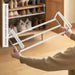 Telescopic Under-Shelf Shoe Rack — Space-Saving Double-Tier Organiser (White)