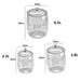Airtight Clear Plastic Food Canister – 2.2 / 3.8 / 6.5L Flour, Cookie & Candy Jar with Lid