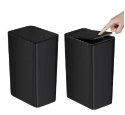 Slim Press-Top Pop-Up Bin — One-Touch Lid, Airtight Odour Lock, 10L