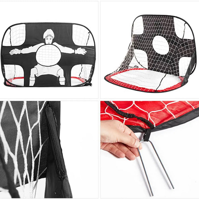 Foldable Pop-up Football Goal – Nylon Target Net for Kids & Adults, Indoor & Outdoor Training