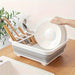 Large Plastic Dish Rack with Utensil Holder — Lightweight Drainer for Home, RV & Small Spaces