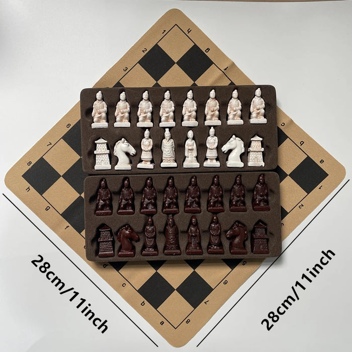 3D Character Soldier Chess Set — Small 28cm (11in) Board, New Design